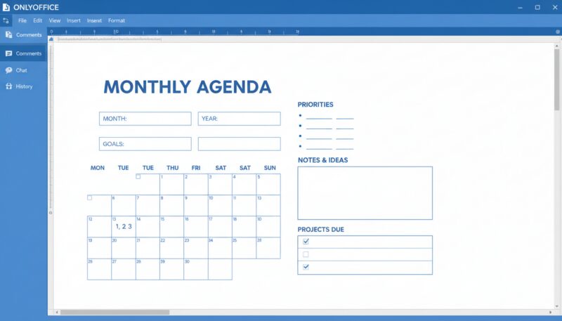 ONLYOFFICE forms digital planner ONLYOFFICE forms digital planner
